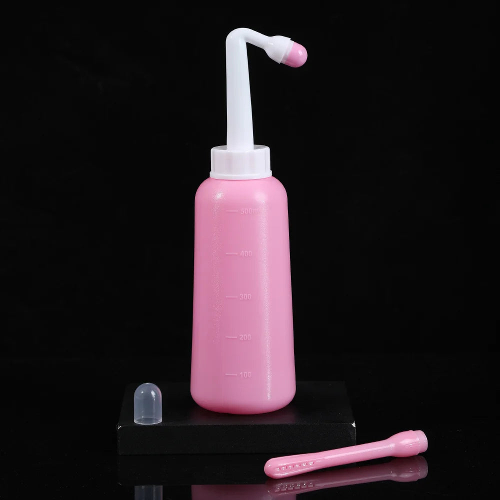 Short Punch Long Punch Dual Flushing Modes 500Ml Handheld Personal Bidet Bottle Feminine Care Perineum Cleaning Bathroom Protabl