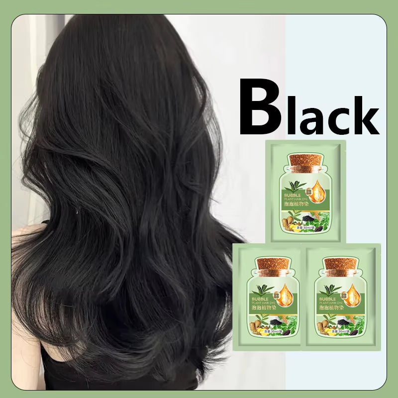 Pure Natural Herbal Hair Dye Shampoo 