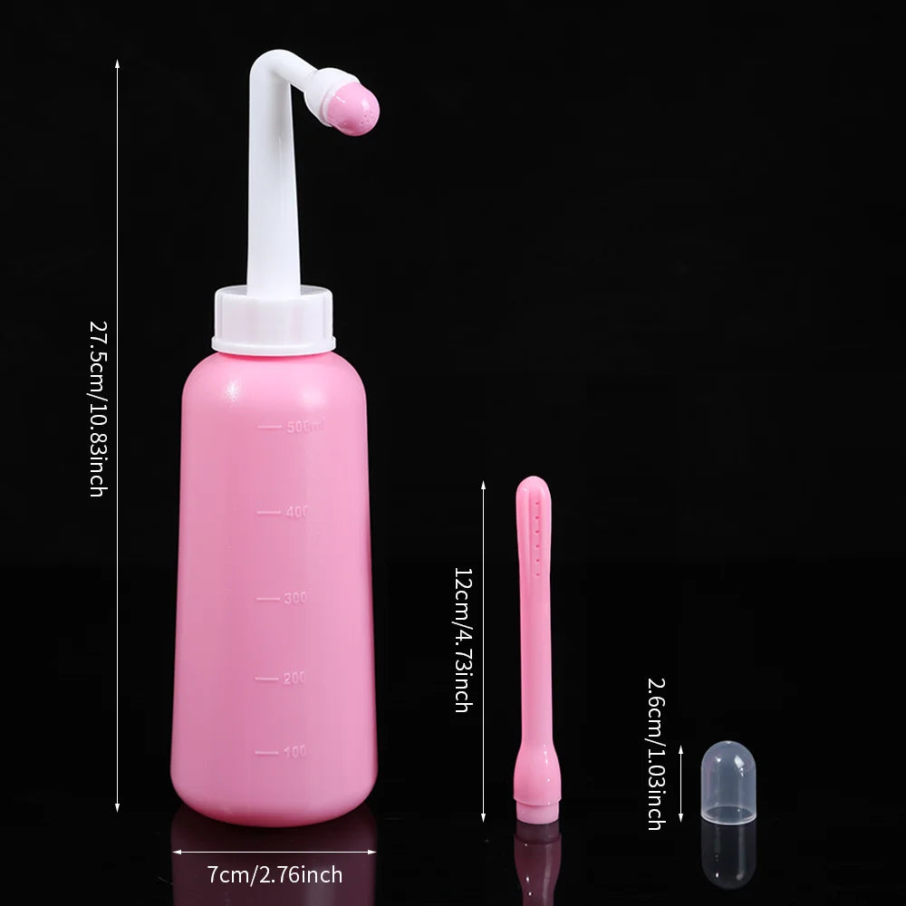 Short Punch Long Punch Dual Flushing Modes 500Ml Handheld Personal Bidet Bottle Feminine Care Perineum Cleaning Bathroom Protabl
