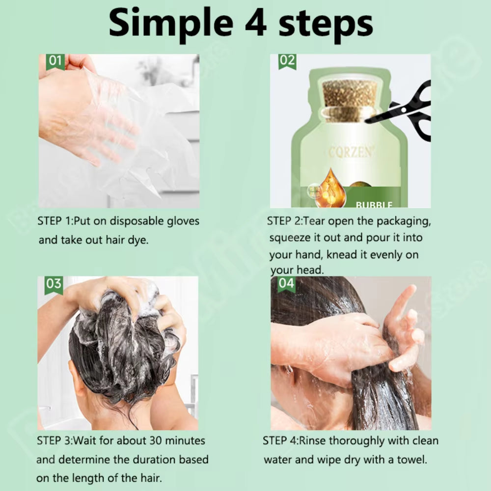 Pure Natural Herbal Hair Dye Shampoo 