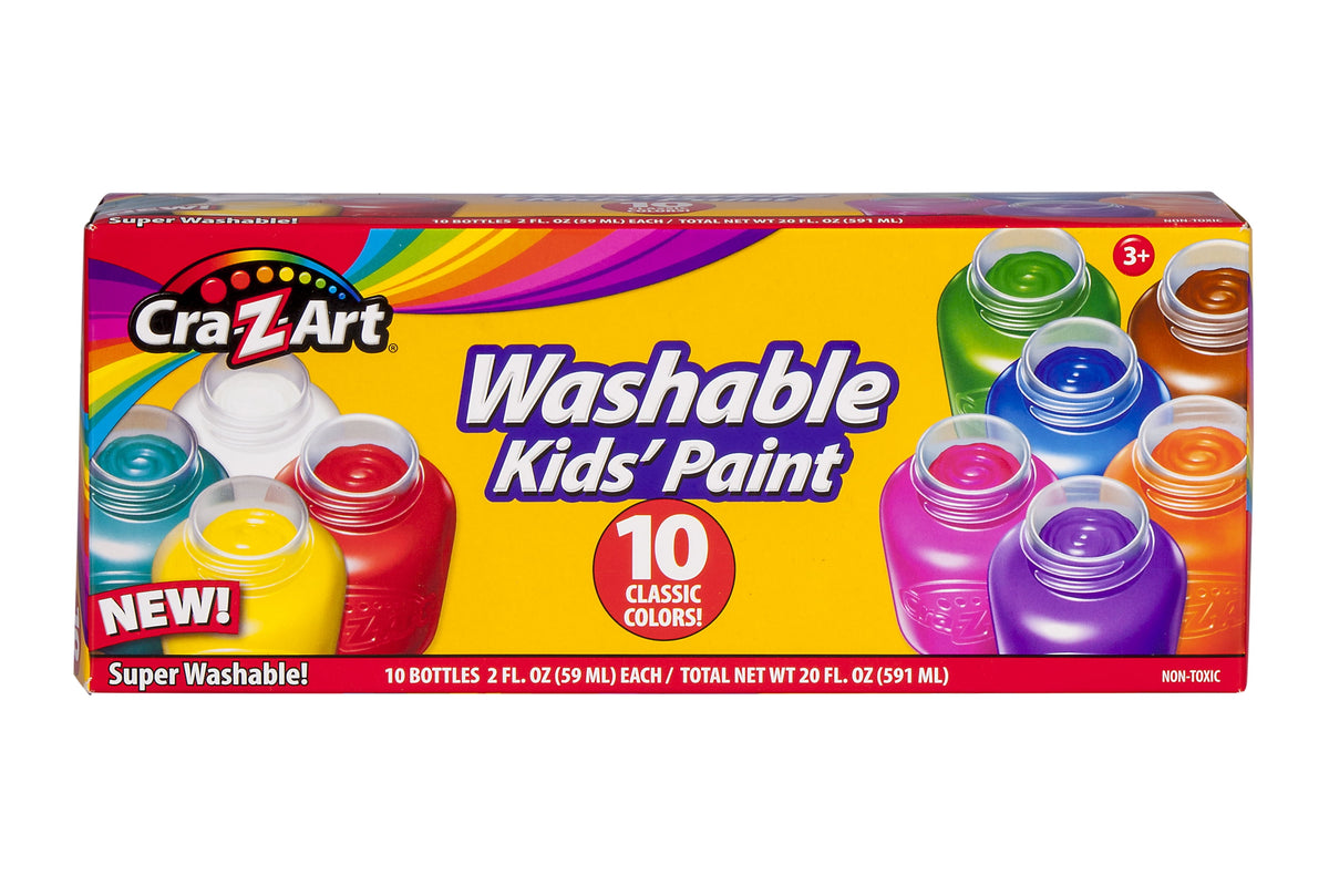 10 Count Multicolor Washable Paint