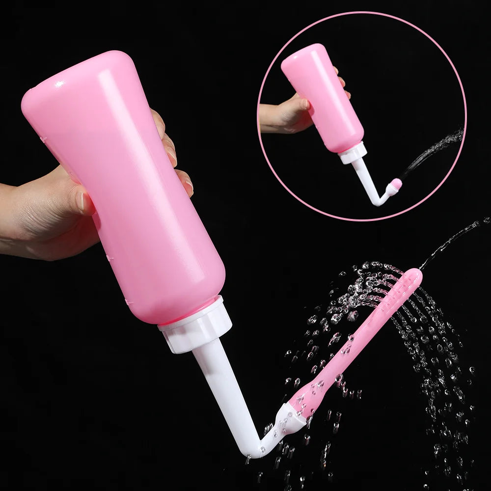 Short Punch Long Punch Dual Flushing Modes 500Ml Handheld Personal Bidet Bottle Feminine Care Perineum Cleaning Bathroom Protabl