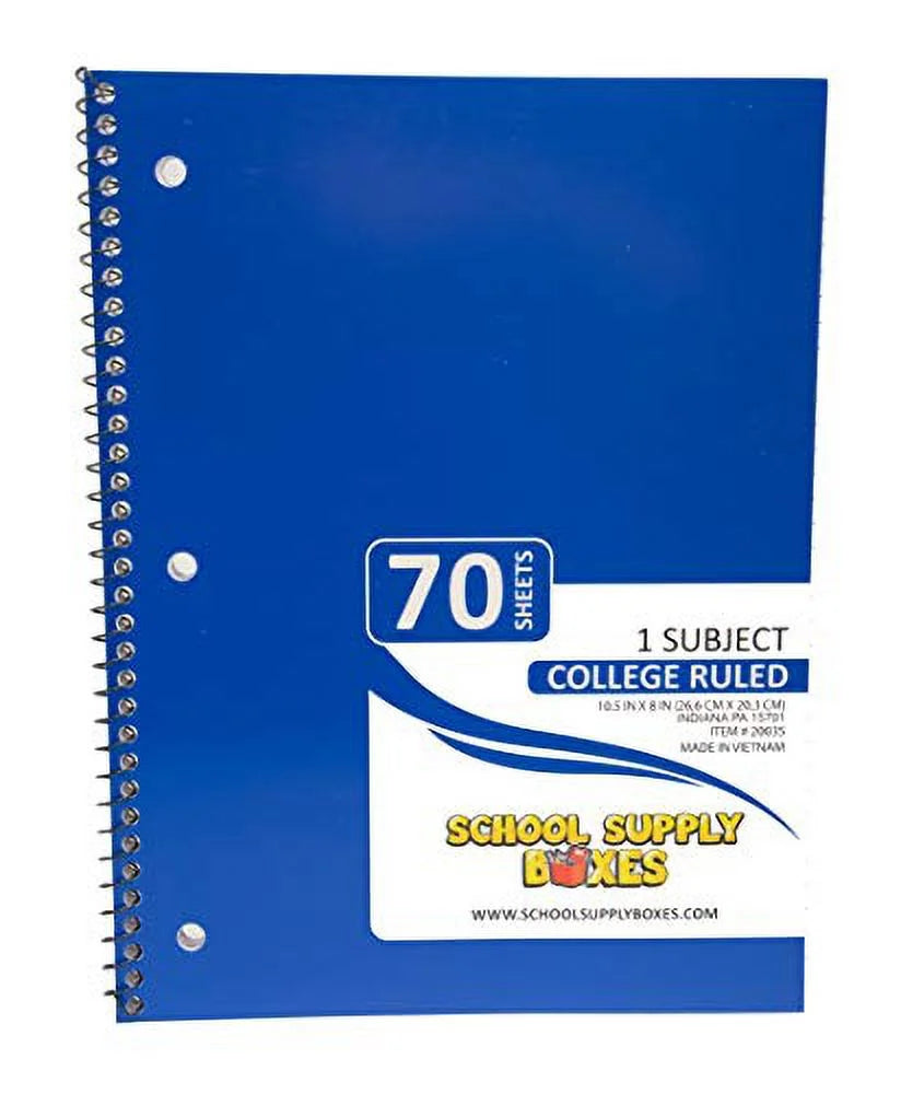 College-Ruled Spiral Notebooks