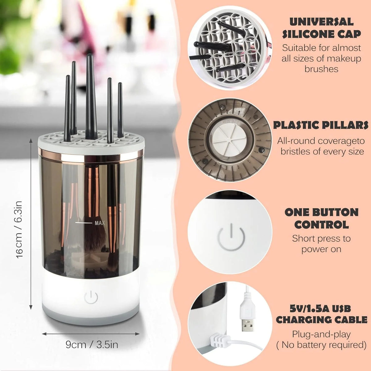 Electric - Cosmetic Brush Cleaner