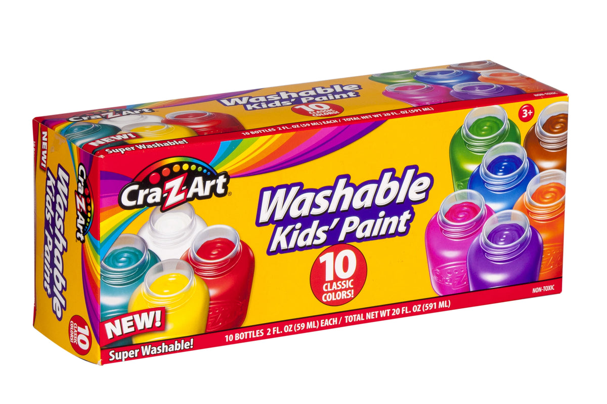 10 Count Multicolor Washable Paint